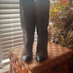 Ann Taylor Dark Brown Heeled Boots